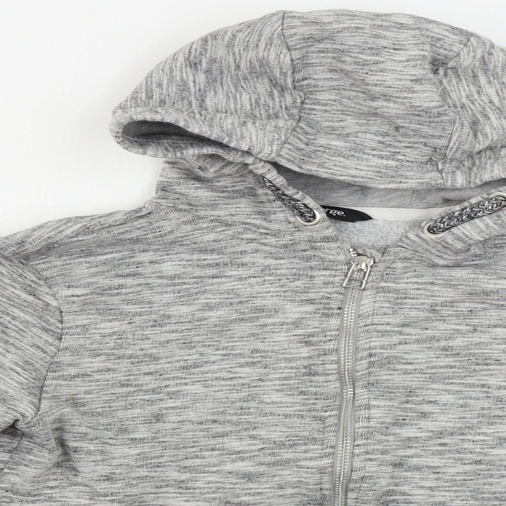 George  Boys Grey   Full Zip Hoodie Size 7-8 Years