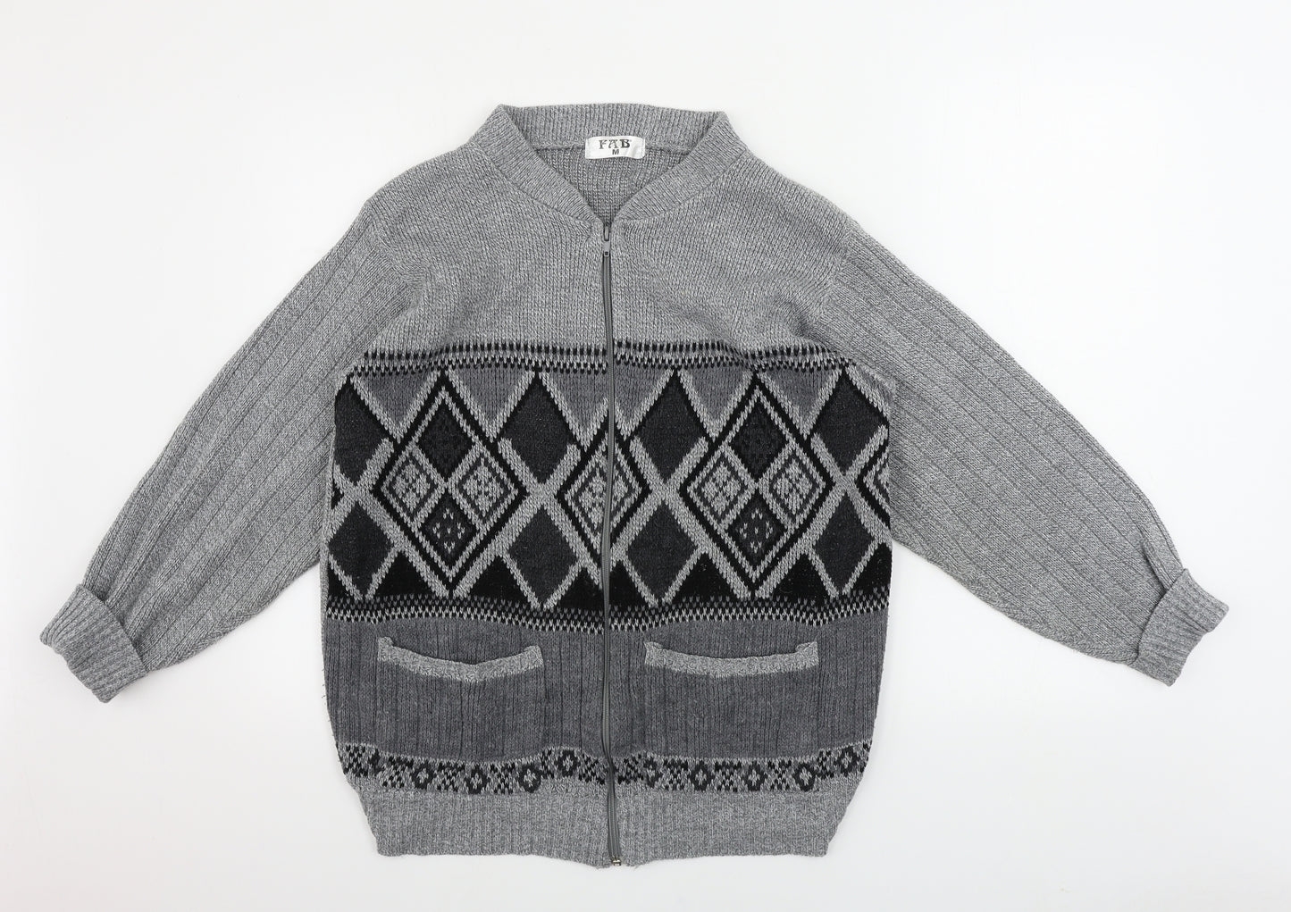 pab Mens Grey   Jacket Coatigan Size M