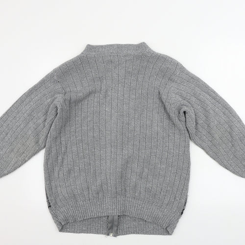 pab Mens Grey   Jacket Coatigan Size M