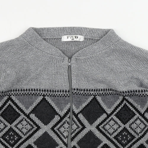 pab Mens Grey   Jacket Coatigan Size M