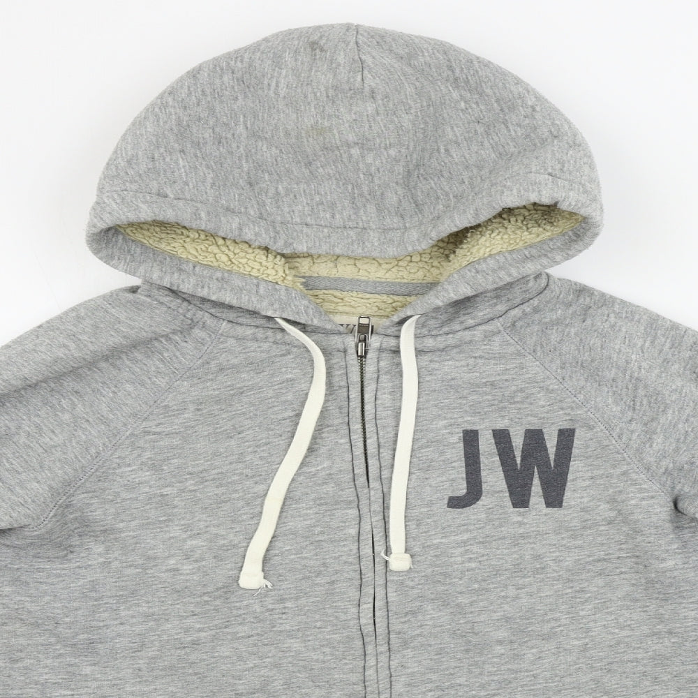 Jack Wills  Womens Grey   Full Zip Hoodie Size 10