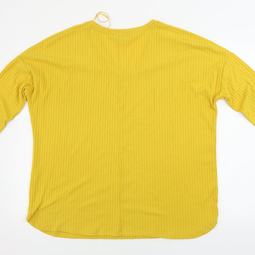 New Look  Womens Yellow   Pullover Jumper Size 14