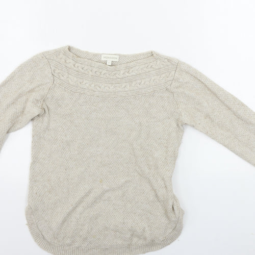 Monsoon Womens Beige   Pullover Jumper Size S