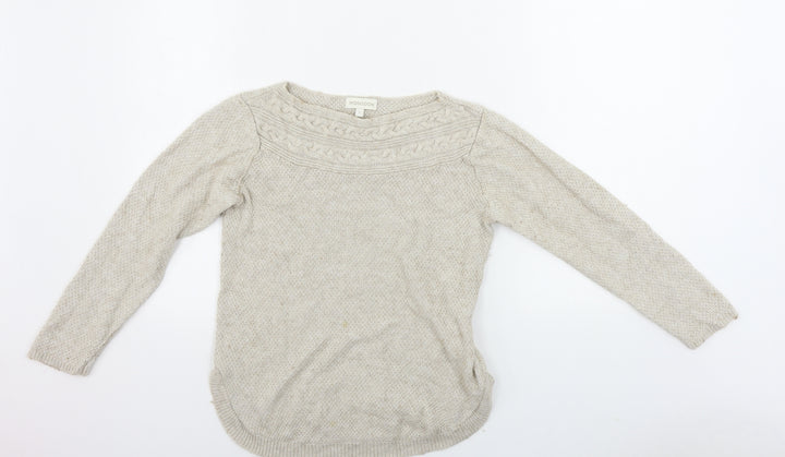 Monsoon Womens Beige Pullover Jumper Size S