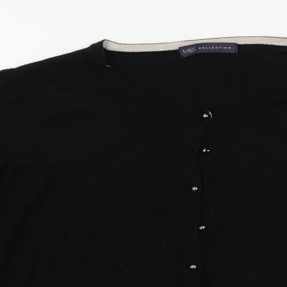 Marks and Spencer  Womens Black   Cardigan Jumper Size 18