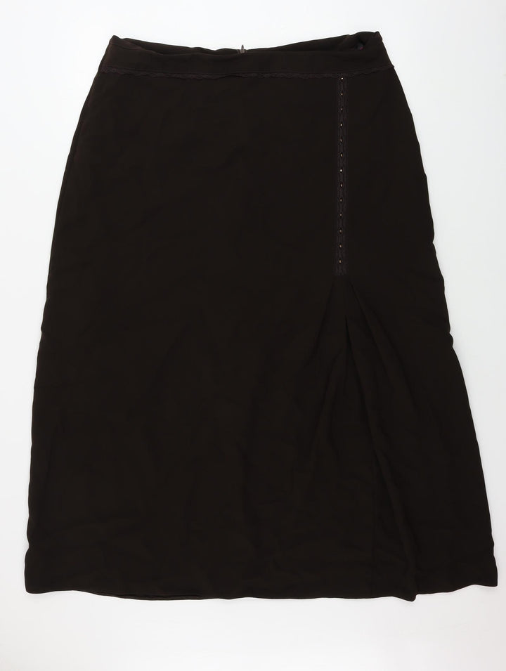 yashan Womens Brown A-Line Skirt Size 36 in