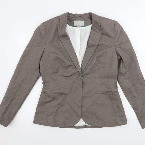 H&M  Womens Grey   Jacket Blazer Size 12