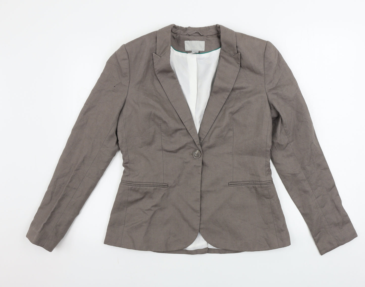 H&M  Womens Grey   Jacket Blazer Size 12