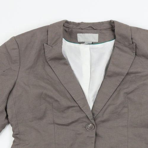 H&M  Womens Grey   Jacket Blazer Size 12