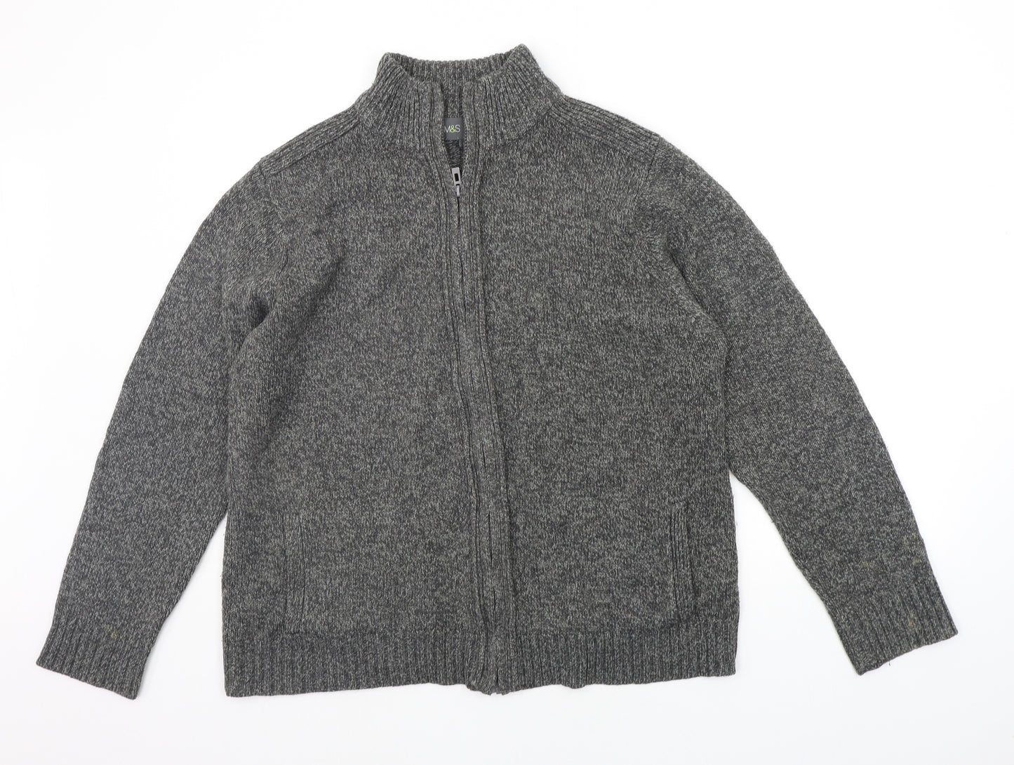 Marks and Spencer Mens Grey   Full Zip Jumper Size L