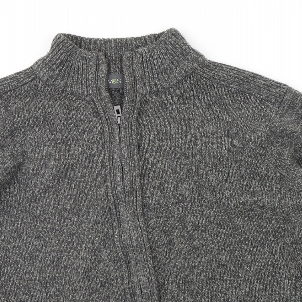 Marks and Spencer Mens Grey   Full Zip Jumper Size L
