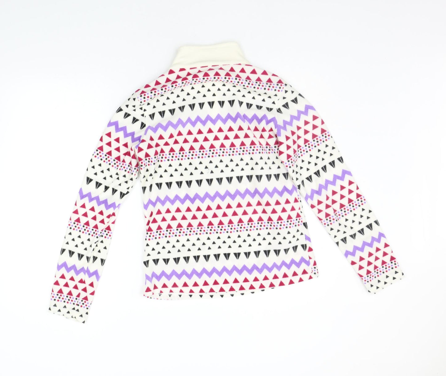 Winter Adventures Womens White Geometric  Pullover Jumper Size S