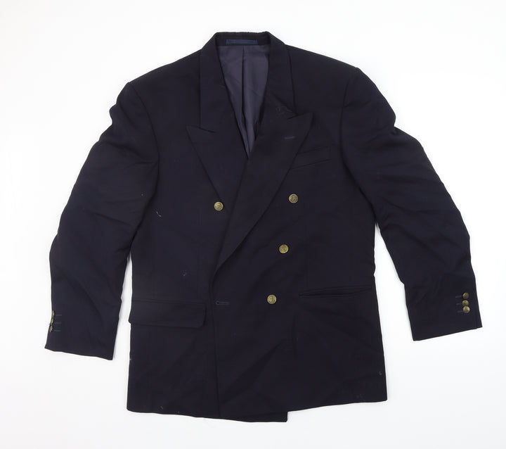 GREENWOODS Mens Blue   Jacket Suit Jacket Size L