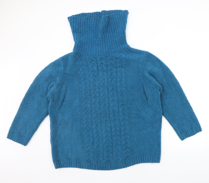 EWM Womens Blue Pullover Jumper Size XL