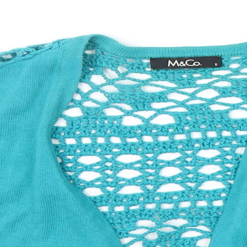 M&Co Womens Green   Cardigan Jumper Size S