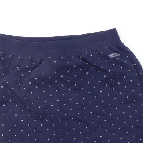 DASH Womens Blue Geometric  A-Line Skirt Size L