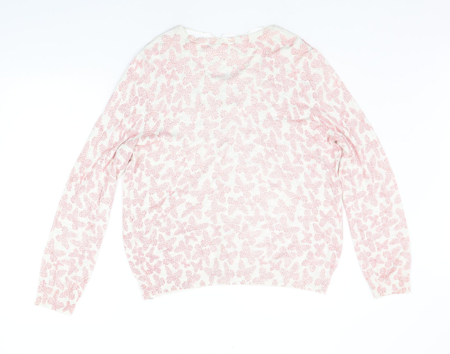 George Womens Pink Geometric  Cardigan Jumper Size 20
