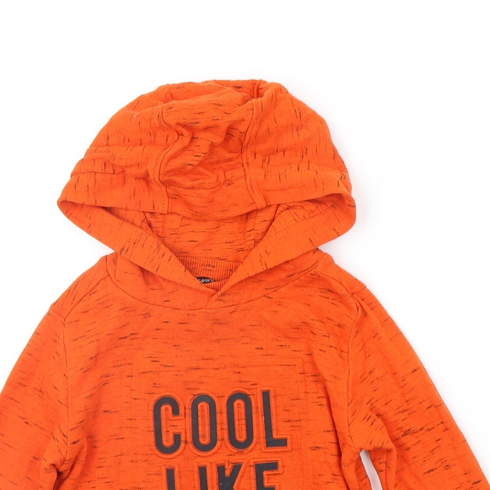 George Girls Orange   Pullover Hoodie Size 2-3 Years