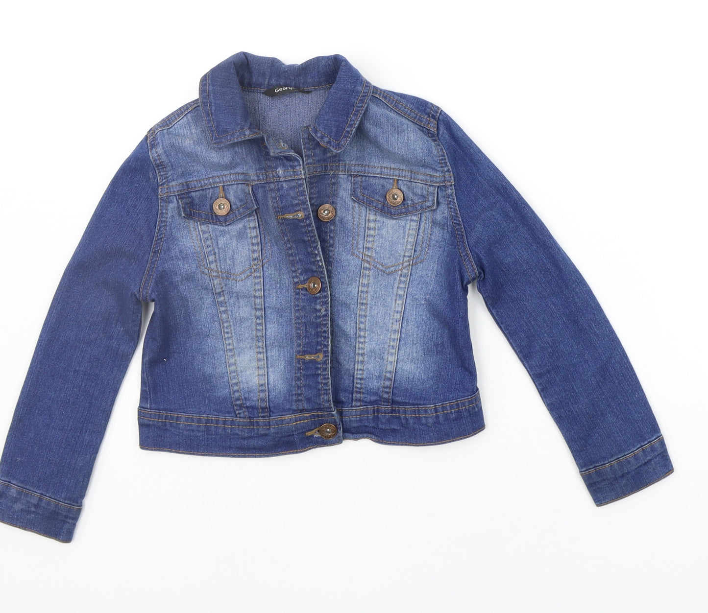 George Girls Blue   Jacket Coat Size 4-5 Years