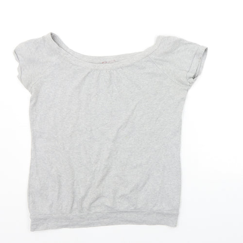 NEXT Womens Grey Houndstooth  Basic T-Shirt Size 10