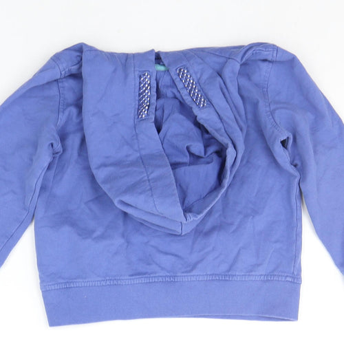 Lilly & Dan Girls Blue   Pullover Hoodie Size 5-6 Years  - RAINBOWS