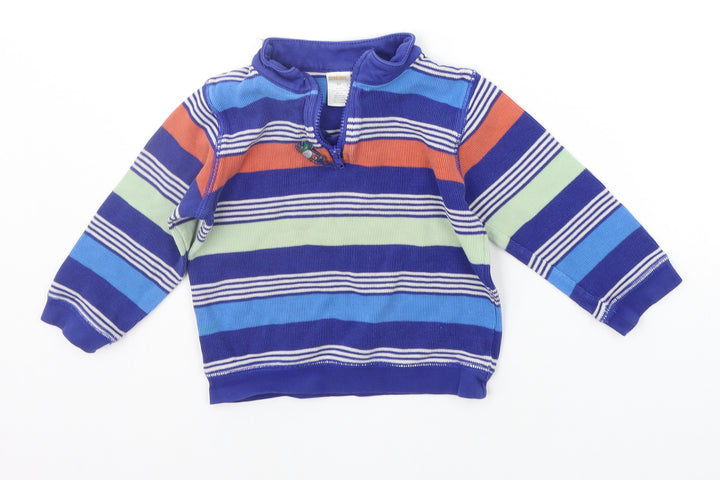 Gymboree Girls Blue Striped Pullover Jumper Size 3 Years