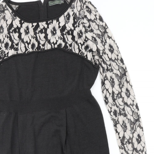 Mint Velvet Womens Grey Floral  Jumper Dress  Size 18
