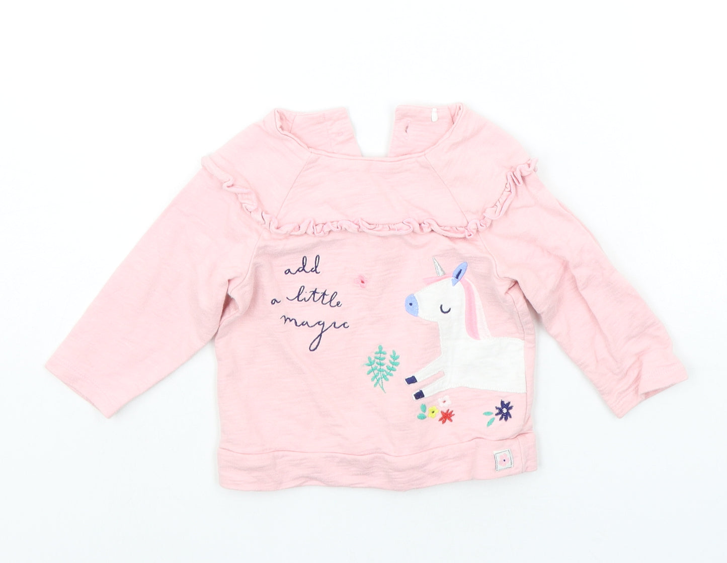 Mini Club Baby Pink   Pullover Jumper Size 6-9 Months  - UNICORN