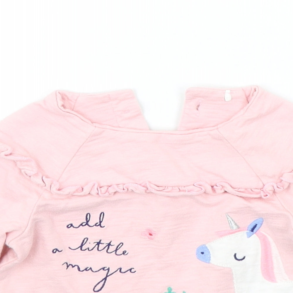 Mini Club Baby Pink   Pullover Jumper Size 6-9 Months  - UNICORN