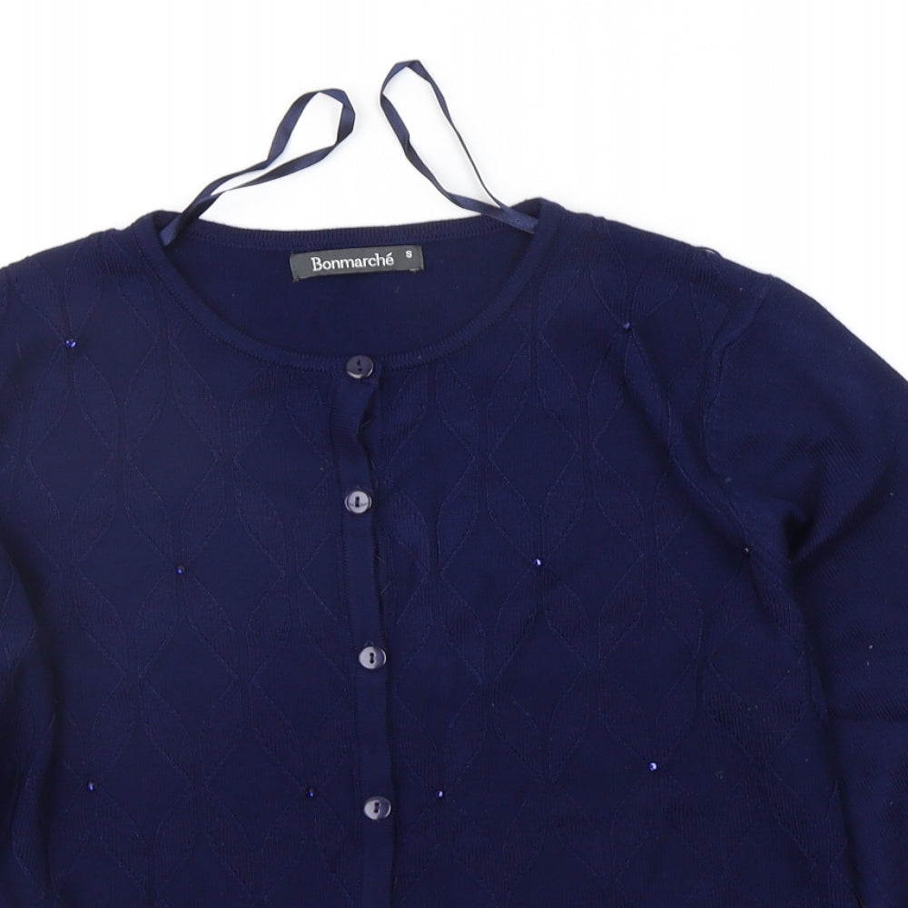 BONMARCHE Womens Blue   Cardigan Jumper Size S