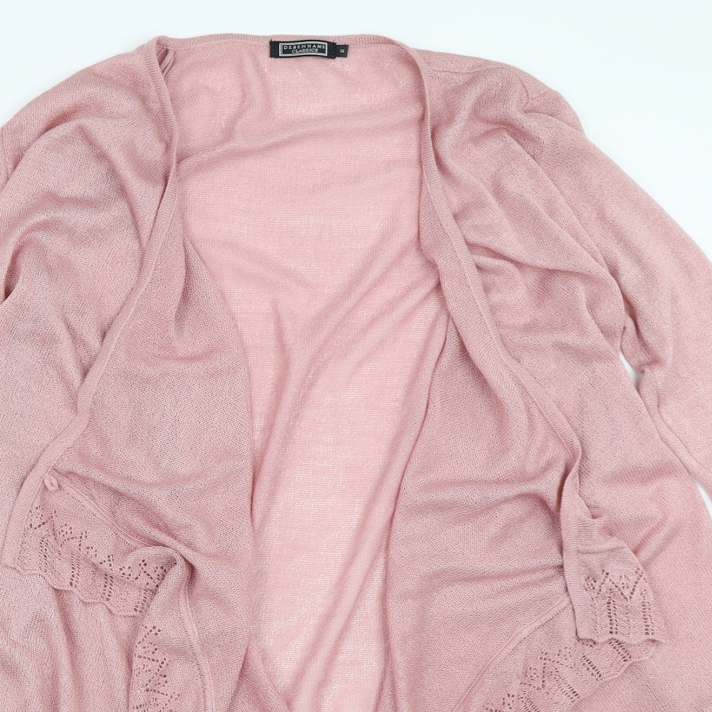 Debenhams Womens Pink   Cardigan Jumper Size 16