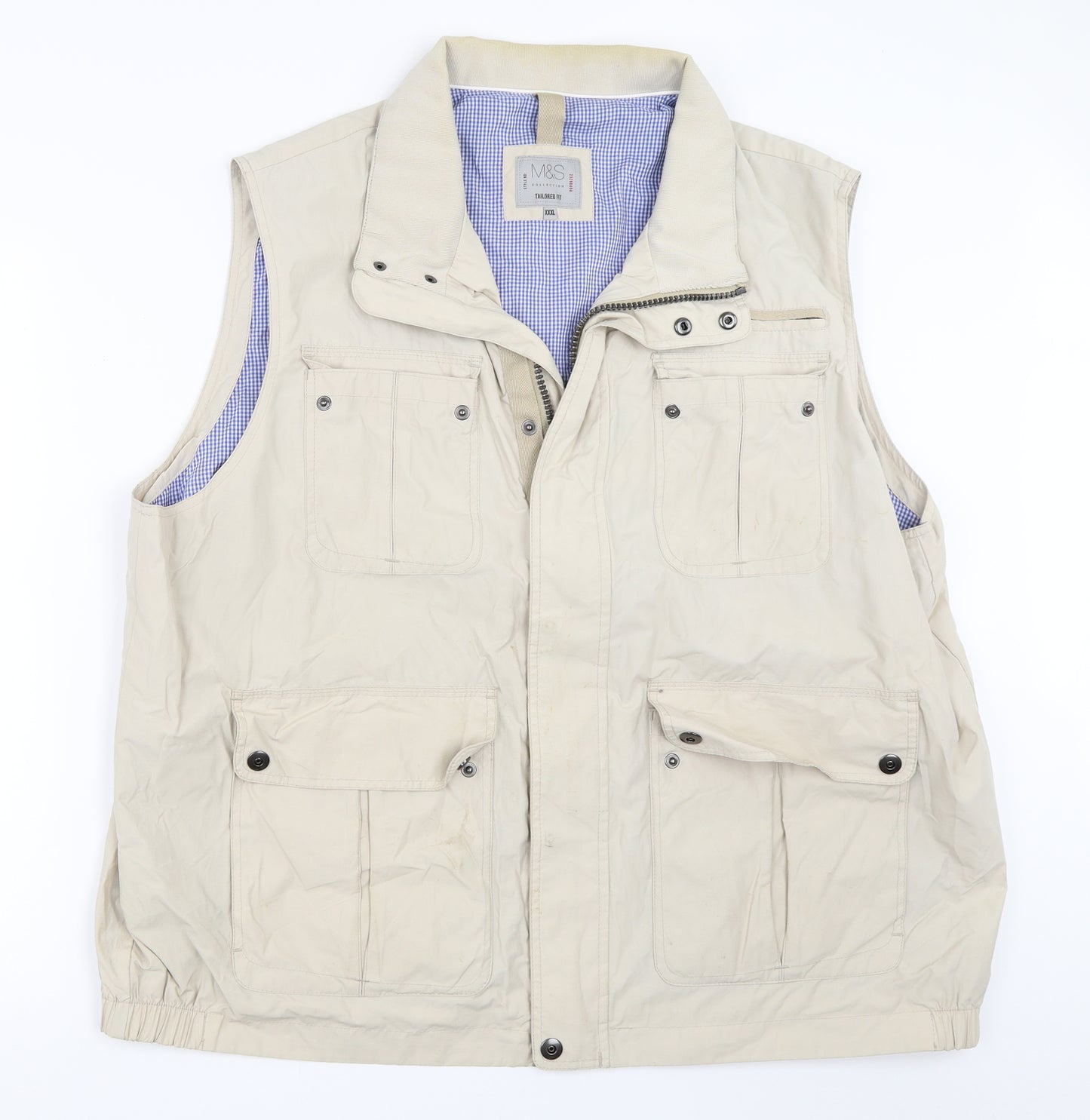 Marks and Spencer Mens Beige   Gilet Coat Size 3XL