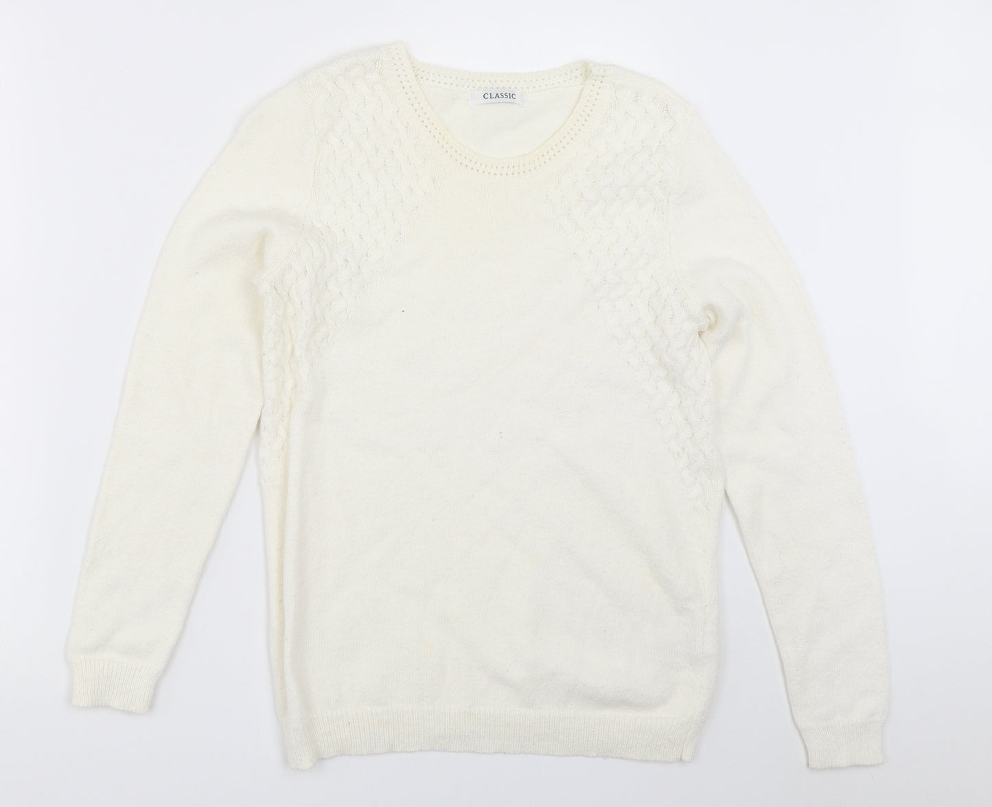 Marks and Spencer Womens Ivory   Pullover Jumper Size 10