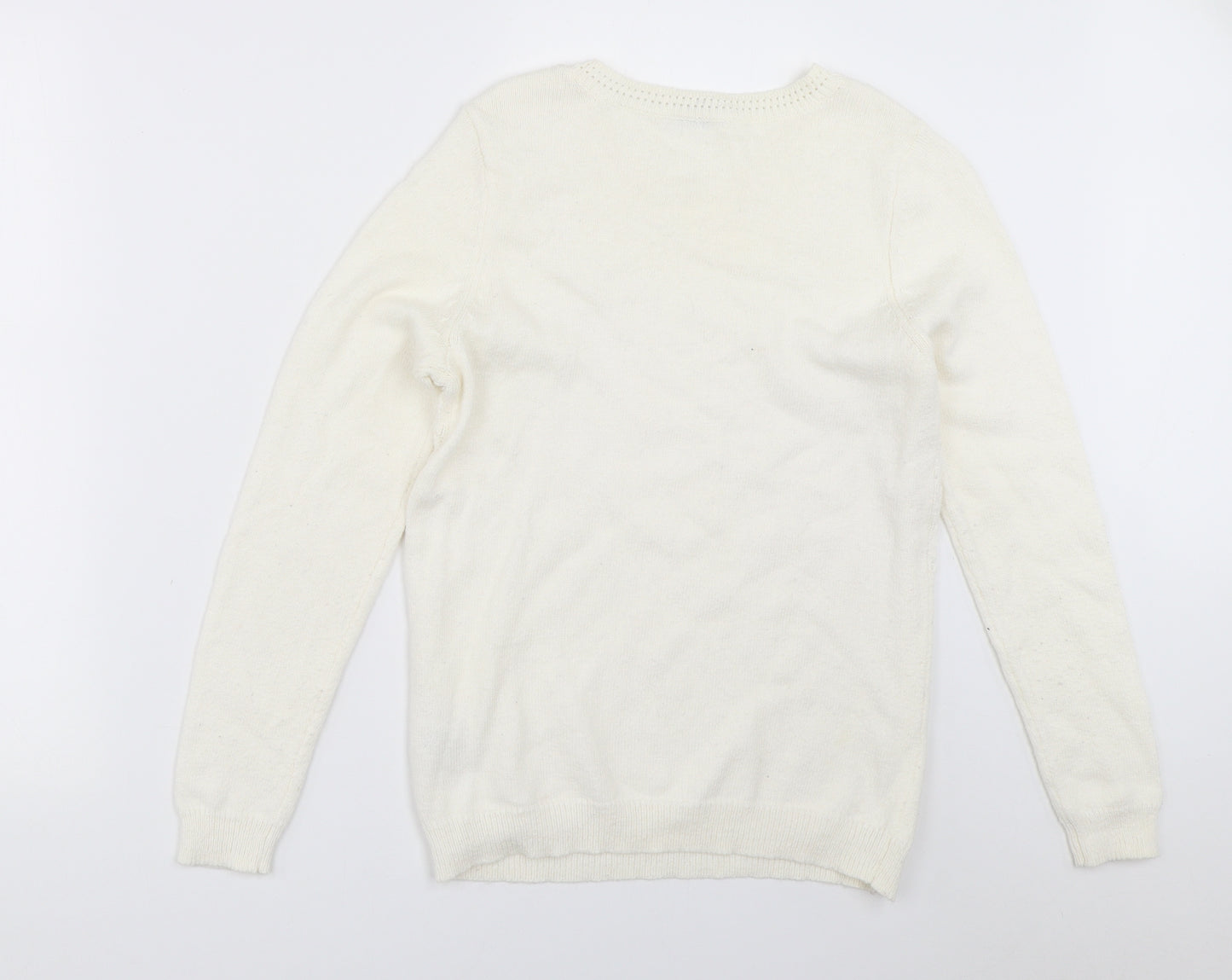 Marks and Spencer Womens Ivory   Pullover Jumper Size 10