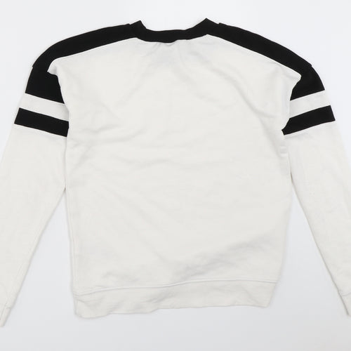 New Look Womens White   Pullover Sweatshirt Size 6