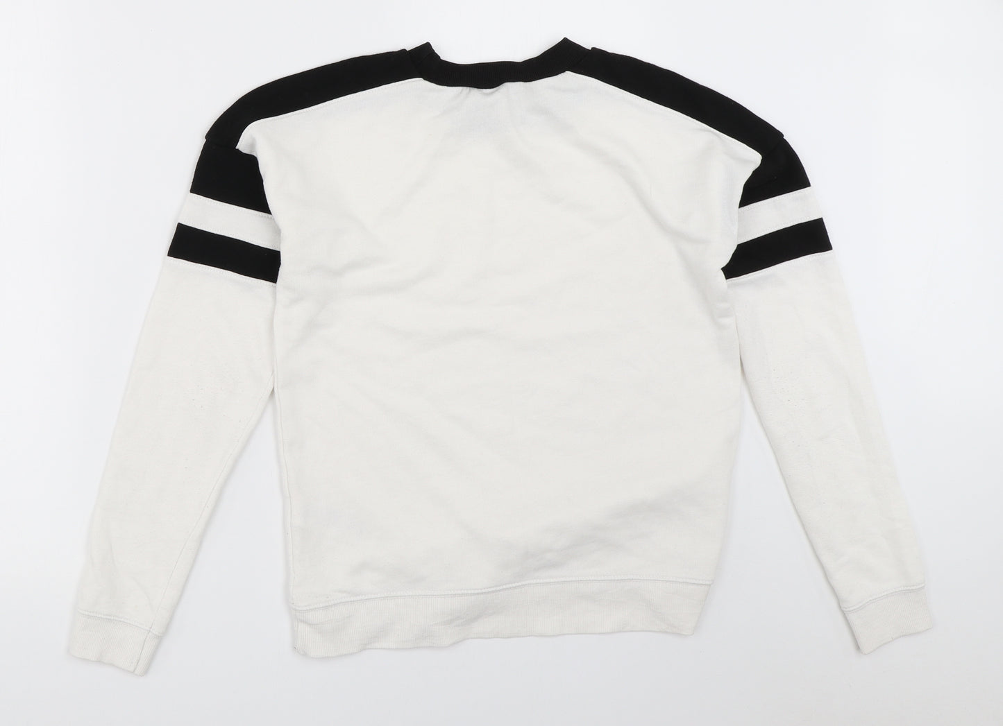 New Look Womens White   Pullover Sweatshirt Size 6