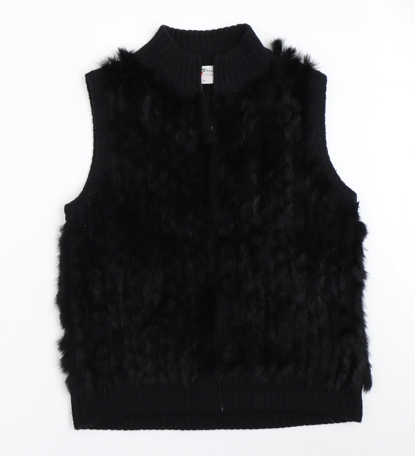 Poppy Womens Black   Jacket Waistcoat Size M