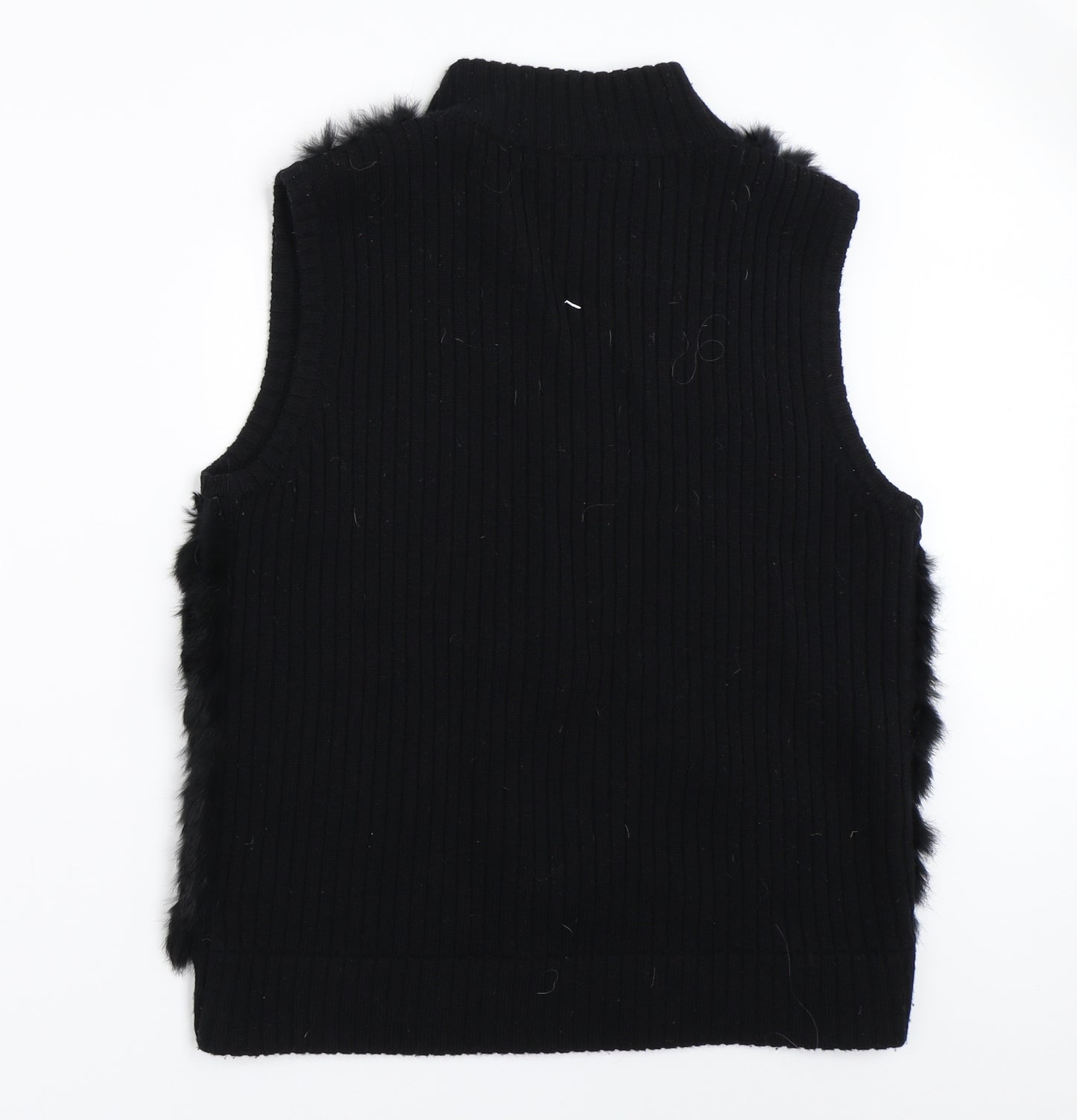 Poppy Womens Black   Jacket Waistcoat Size M