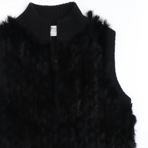 Poppy Womens Black   Jacket Waistcoat Size M