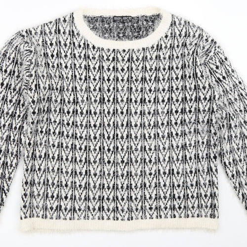 Select Womens White   Pullover Jumper Size 10