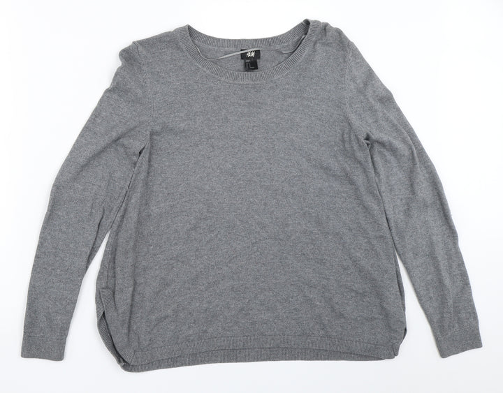 H&M Womens Grey   Pullover Jumper Size M