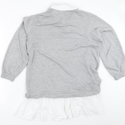 New Look Womens Grey   Pullover Sweatshirt Size M