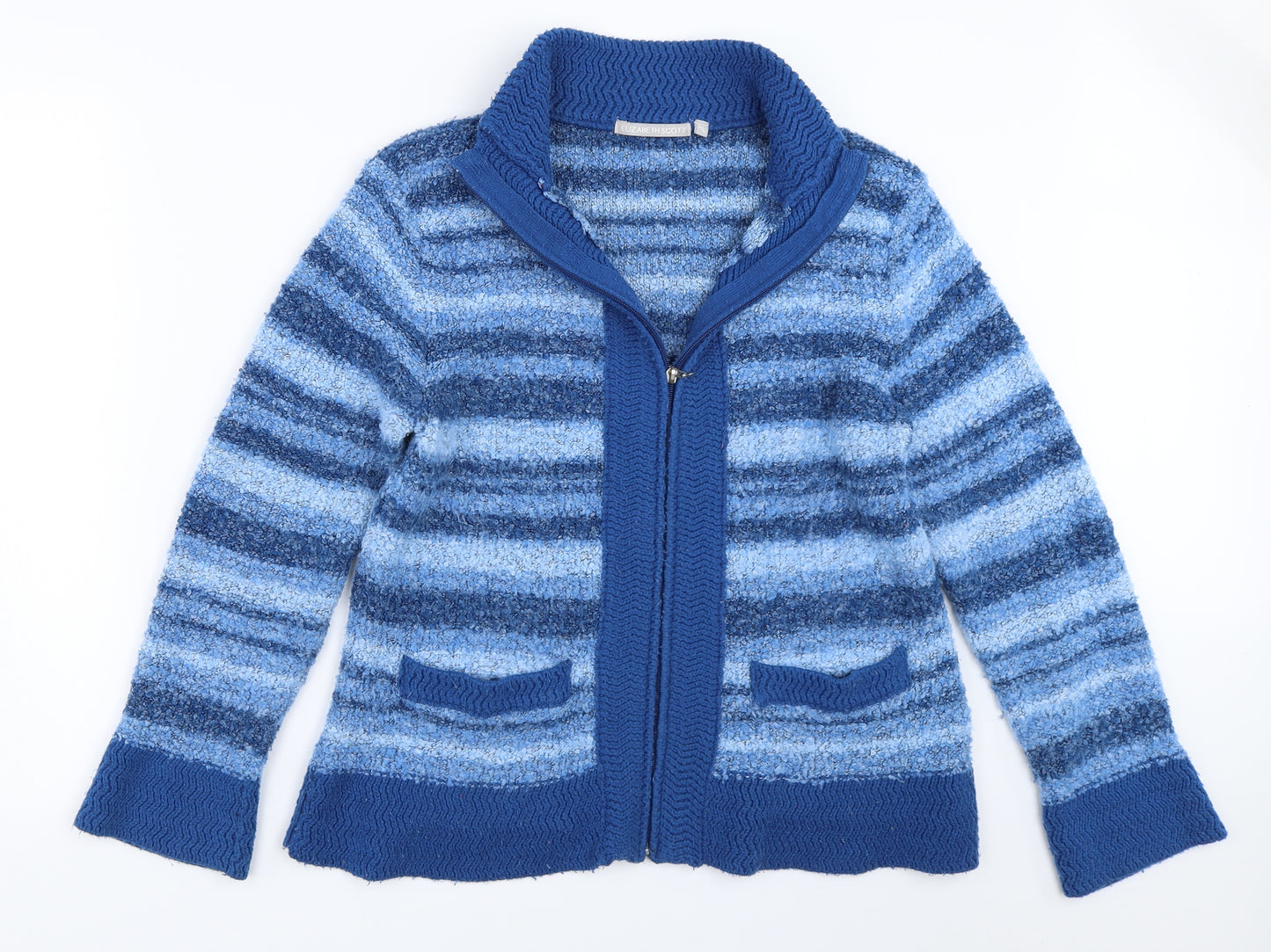 Elizabeth Scott Womens Blue   Full Zip Jumper Size M