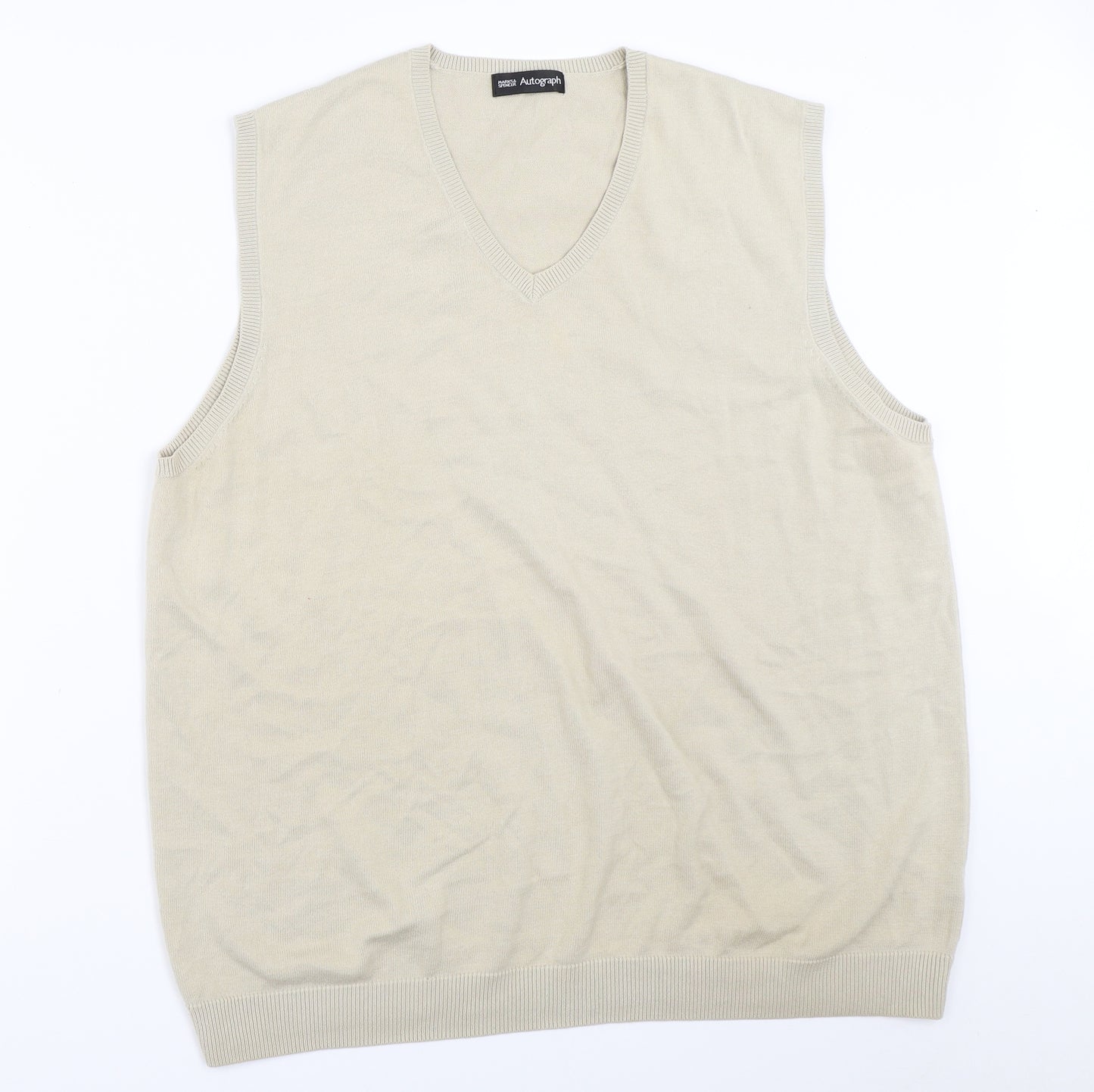 Marks and Spencer Mens Beige   Vest Jumper Size XL