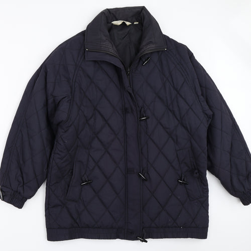 Sensations Womens Blue   Quilted Coat Size 12