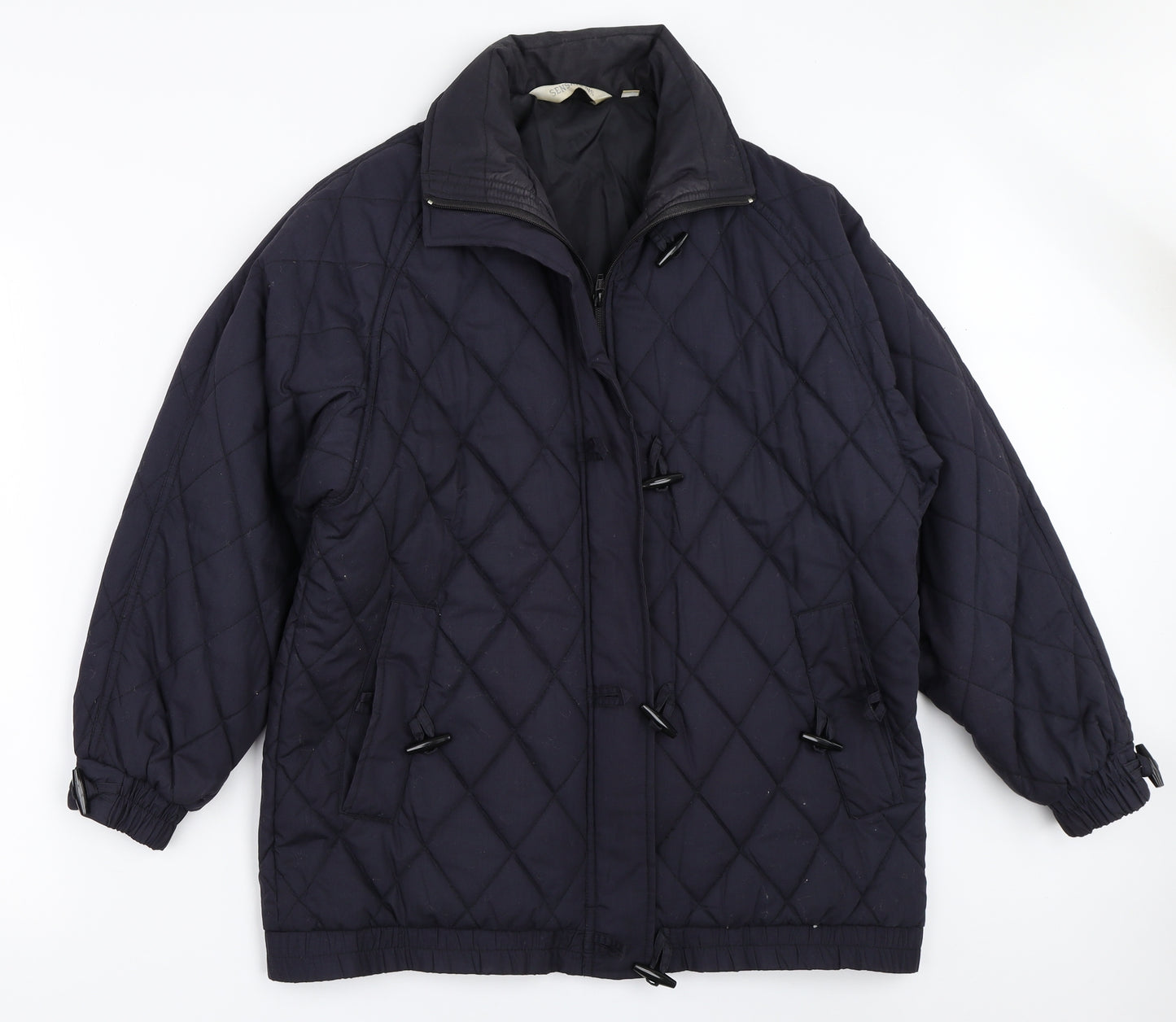 Sensations Womens Blue   Quilted Coat Size 12