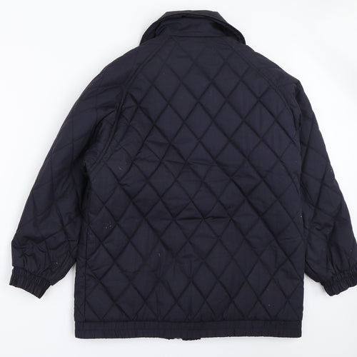 Sensations Womens Blue   Quilted Coat Size 12