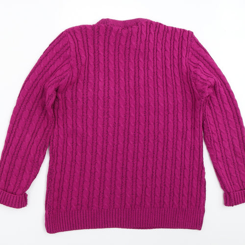 Lizzie Clark Womens Purple   Pullover Jumper Size S