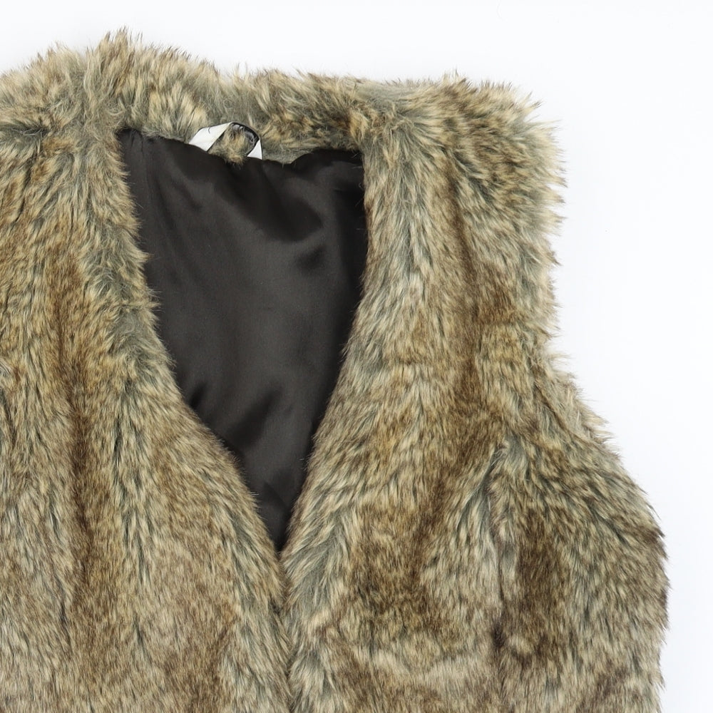 New Look Womens Beige   Gilet Coat Size 14