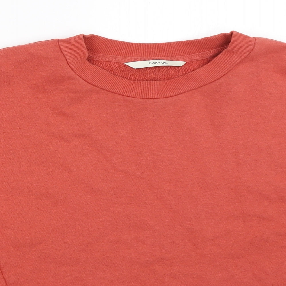 George Womens Orange   Pullover Sweatshirt Size M
